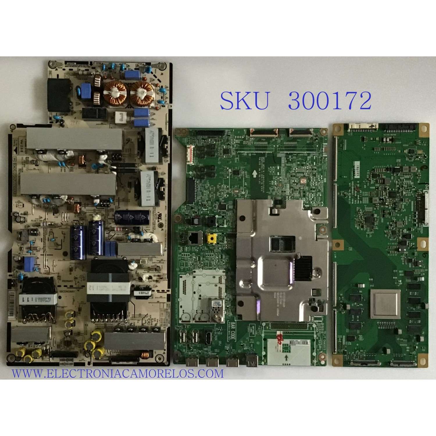 KIT DE TARJETAS PARA TV LG / NUMERO DE PARTE MAIN EBT64492804 / EAX67125703 / EAX67125703(1.1) / FUENTE 64490601 / EAY64490601 / 3PCR01905B / T-CON 6871L-5027H / 6870C-0711C / PANEL LC650AQD (EK)(A1) / MODELO OLED65C7P-U / OLED65C7P-U.BUSYLJR